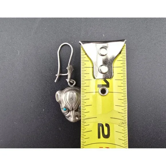 Sterling Silver Egyptian Sekhmet Bastet Cat Earrings Marked - Picture 4 of 10